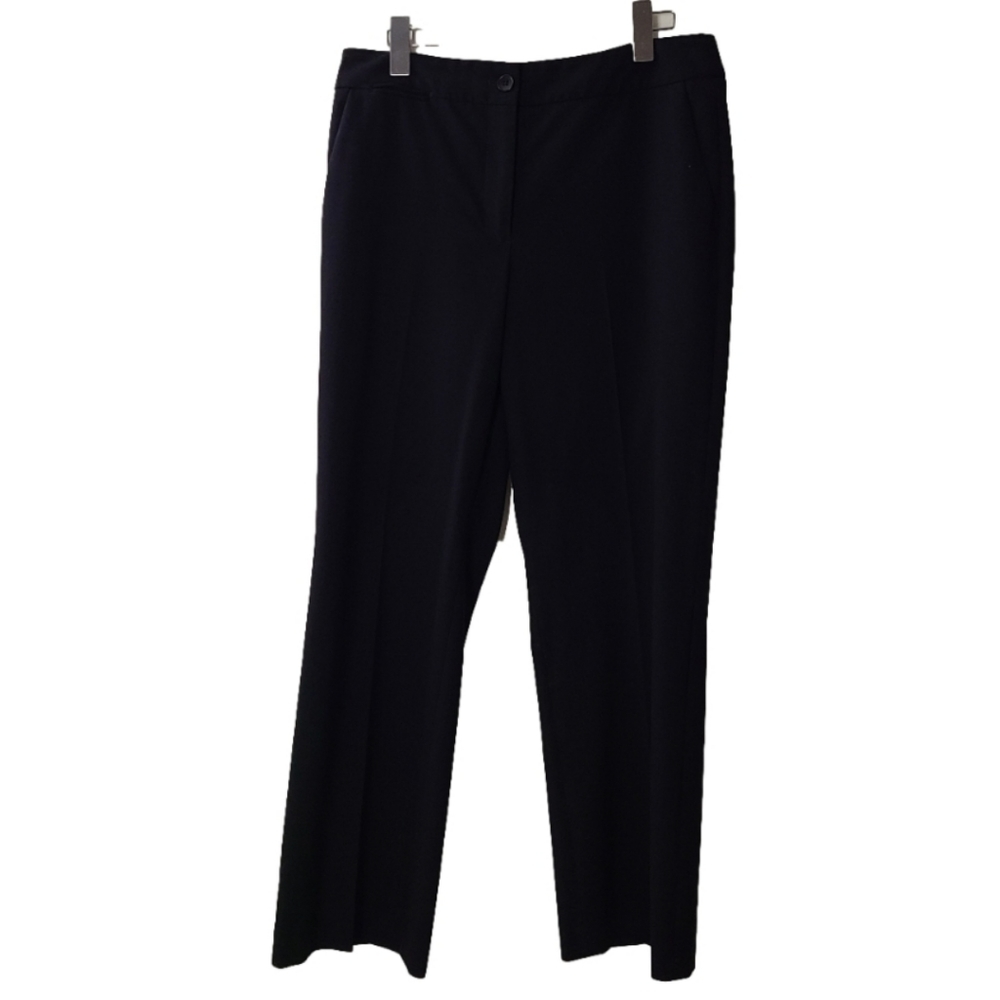 Talbots Heritage High Waist Straight Leg Trousers Black Sz 8 Workwear Classic